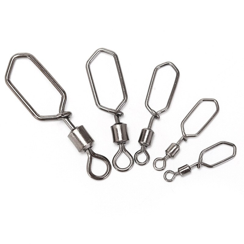 1 tas viswartel pesca visaccessoires schommel vierkante snap rolwartels vishaak kunstaas connector