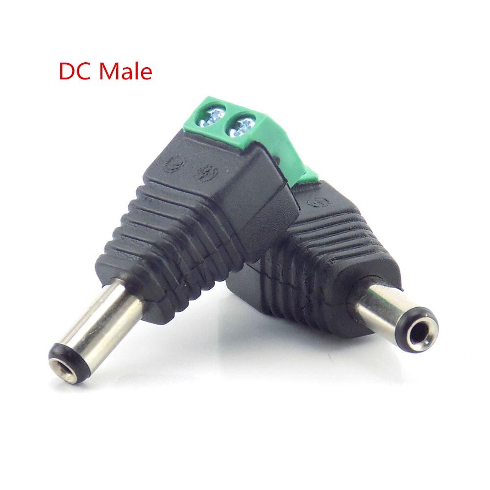 12V DC BNC Connector DC Power Male Female Plug Adapter CCTV Video Balun System Security Coax CAT5 for Camera LED strip J17