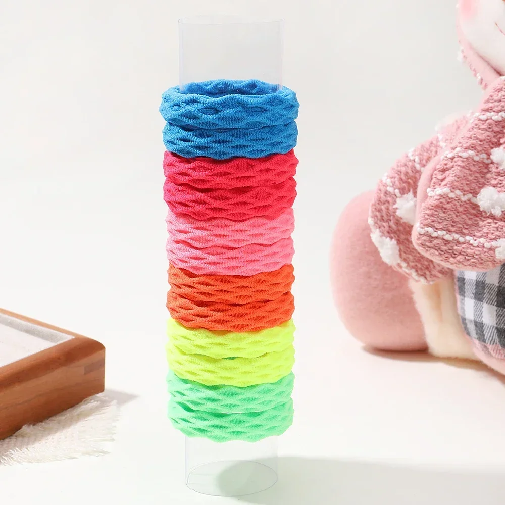 Gomas elásticas para el pelo para niña y mujer, cintas elásticas sencillas para el pelo, coletero, accesorios para el cabello, 12 piezas: Morado