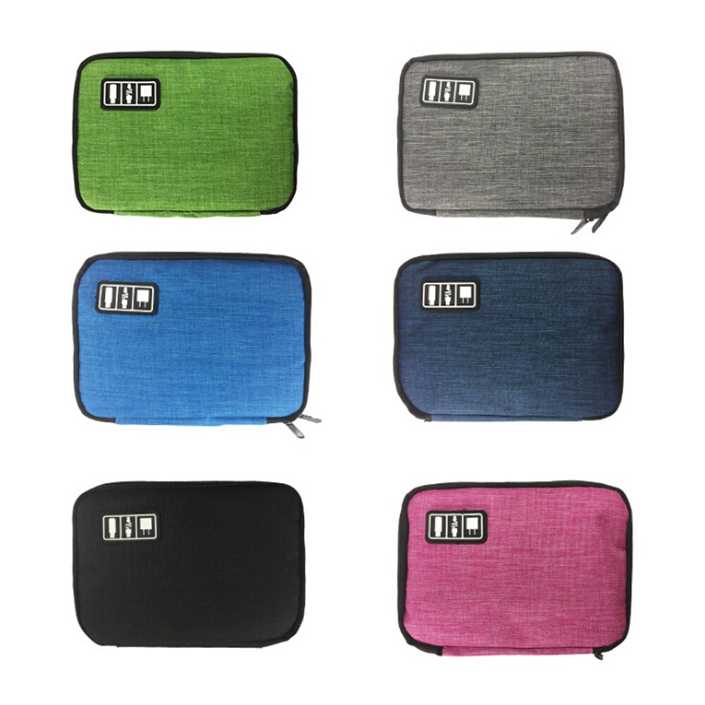 Multi-functional Digital Bag Electronic Storage Bag Kit Data Cable Cationic Fabric Digital Gadget Devices Divider Organizer