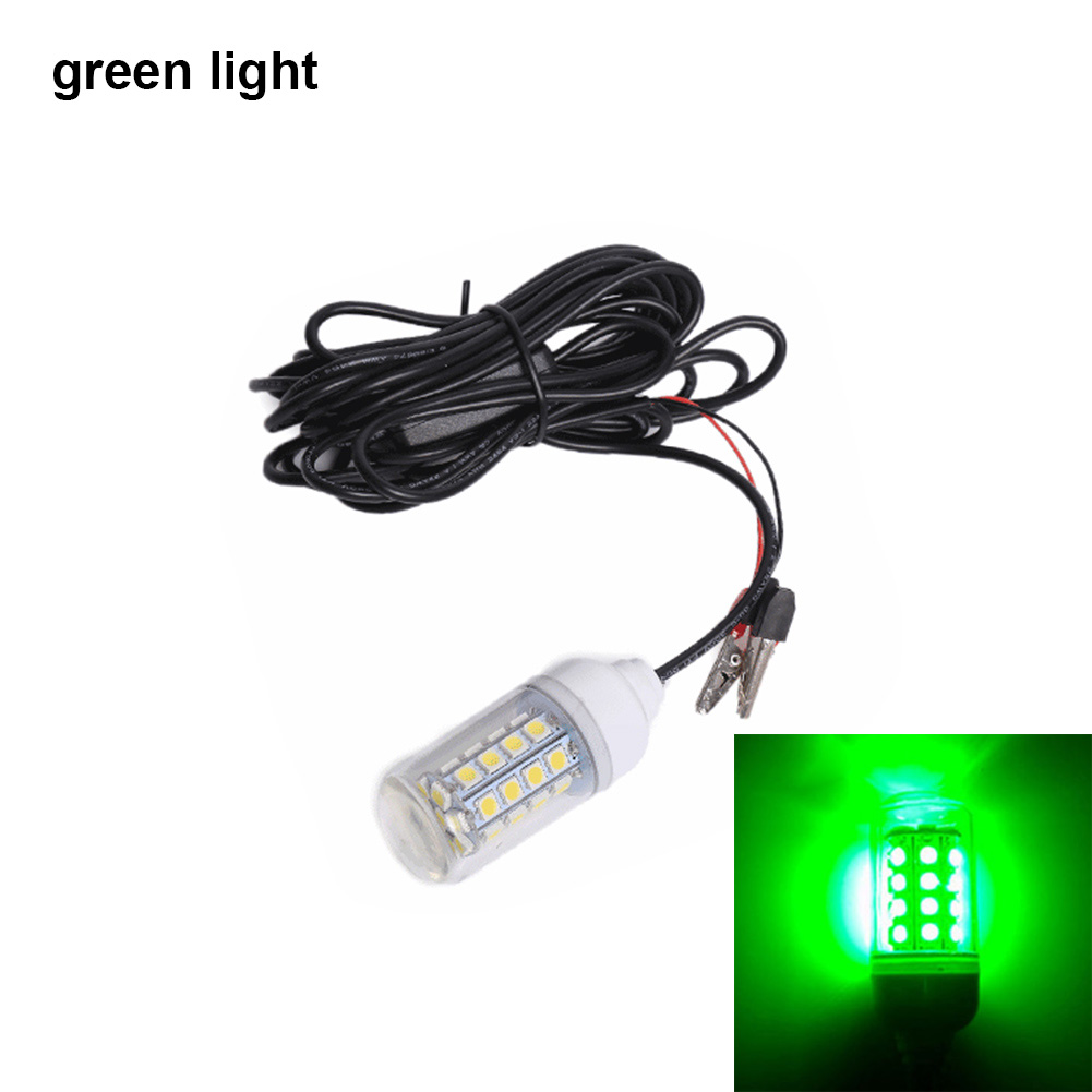 LED Underwater Light Lamp 12V Waterproof For Submersible Night Fishing Boat Outdoor Lighting --M25: Green