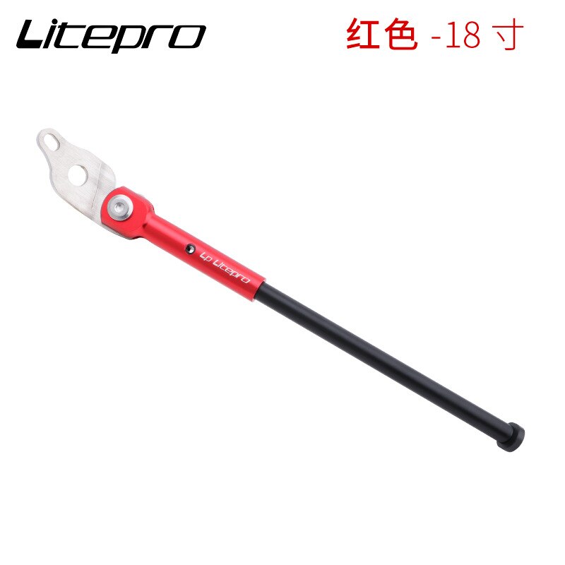Litepro Folding Bike Kickstand 18 20 Inch For Birdy Side Stand Aluminum Alloy: red 18inch