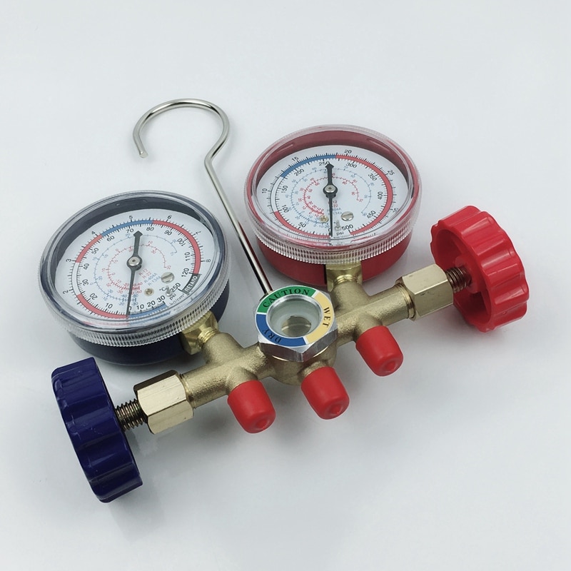 Medidor de presión para aire acondicionado contador doble para coche inversor fijo para el hogar medición de presión de llenado de refrigerante