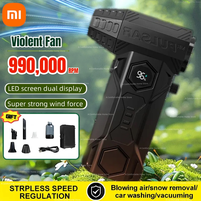 Xiaomi Turbo Jet ventilateur 990000 tr/min puissant ventilateur d'air moteur sans brosse vitesse du vent 75 m/s 10000 mAh brise forte ventilateur sous vide d'air
