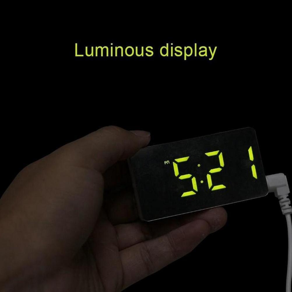 LED Mirror Alarm Clock Digital Alarm Clock Digital Alarm Clock Mirror LED Night Lights Electronic Alarm Clock For Bedroom Office