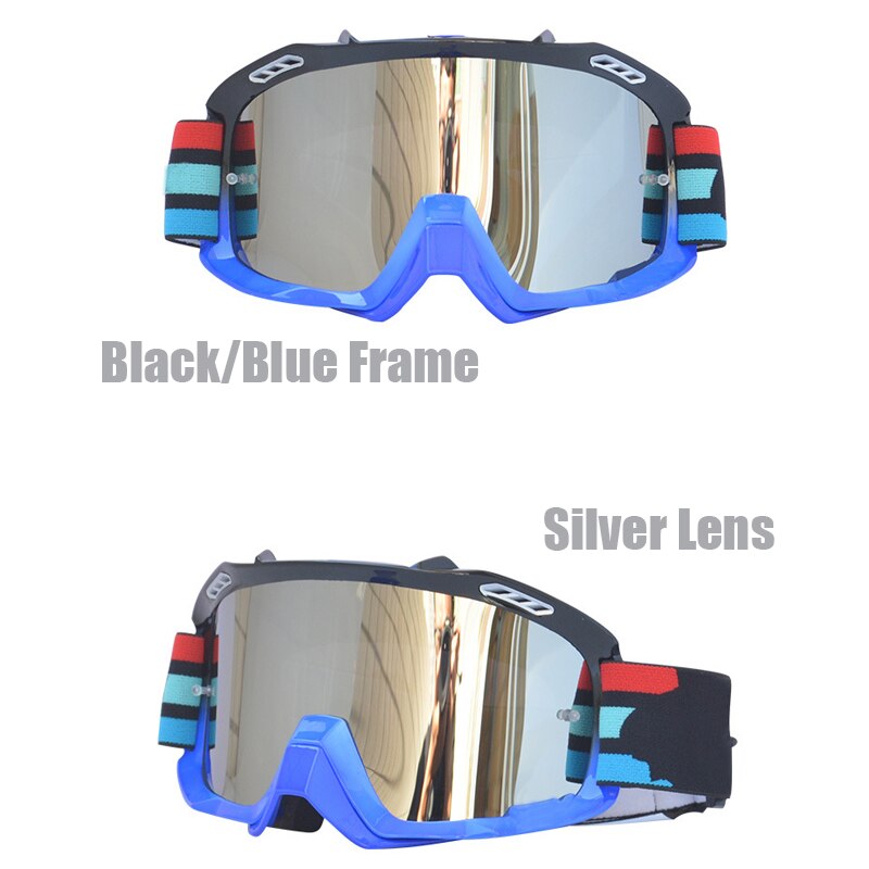 Gafas de sol de Motocross para hombre y mujer, lentes de sol para Motocross, todoterreno, motociclista, para exteriores, casco de motocicleta, lentes gratis + bolsa: B