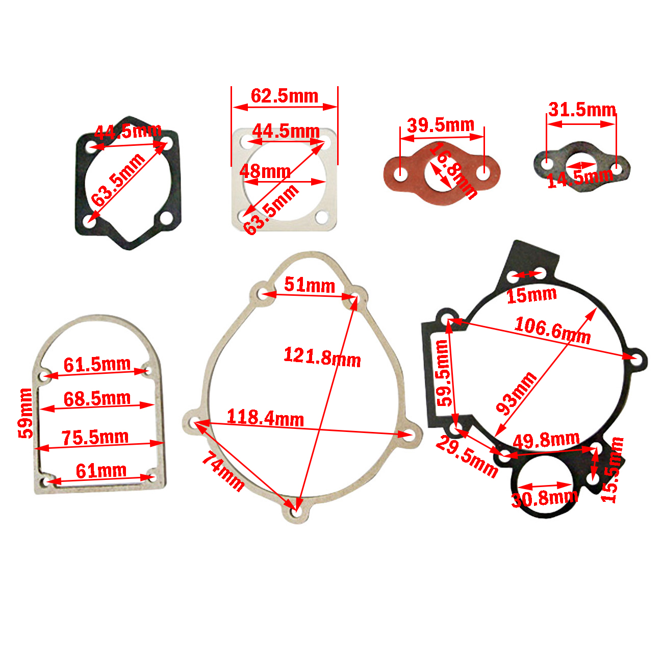 80cc Gasket Set Kit Engine For 49cc Motor Motorised Bicycle Push Bike Cylinder Crankcase Engine Part