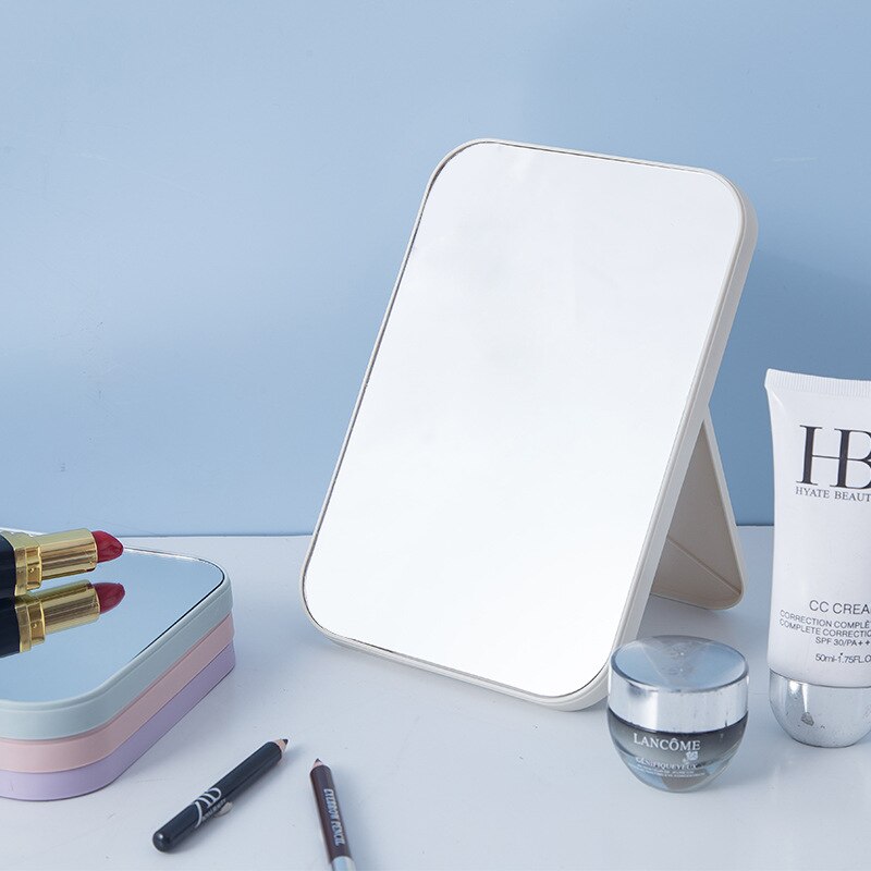Bureau dressing miroir pliant maquillage miroir simple portable princesse miroir carré miroir maquillage miroir