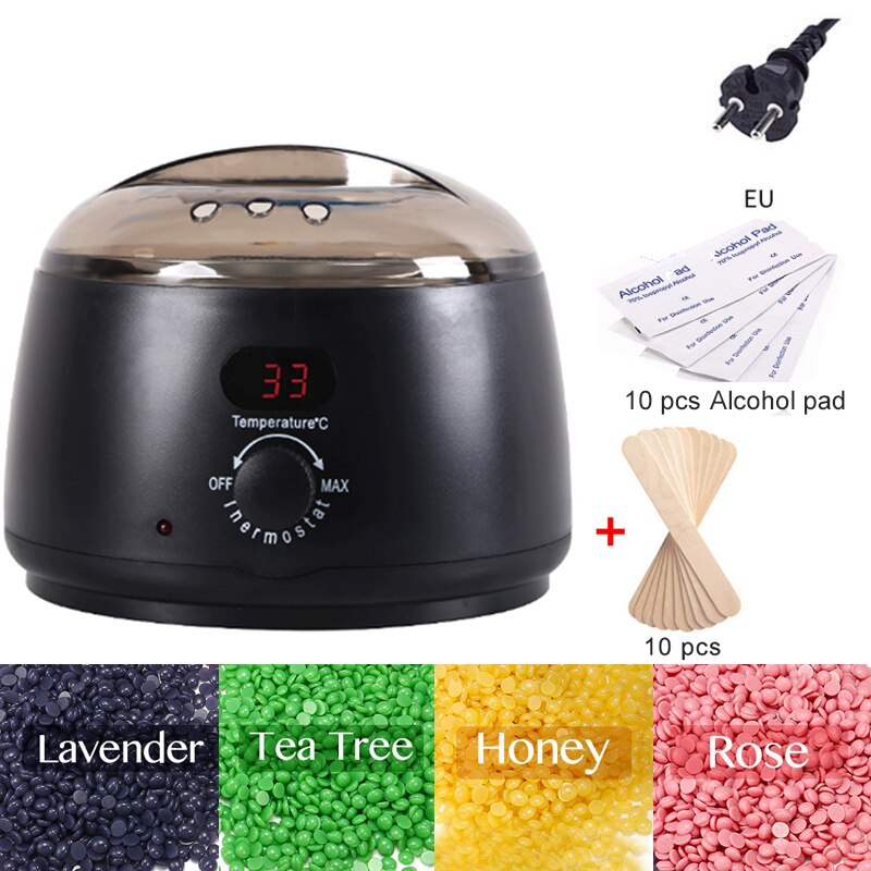500CC Wax Smelt Machine Set Waxen Kit Wax Pot Lcd Epilator Ontharen Wax Smelter Ontharing Machine Calentador De Cera: EU-PLUG9