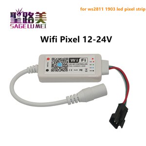 Magic Home DC5V 12V 24V Bluetooth controlador WiFi inalámbrico, RGB/RGBW IR RF LED Controller para 5050 WS2811 WS2812B Pixel led strip: Wifi Pixel 12-24V
