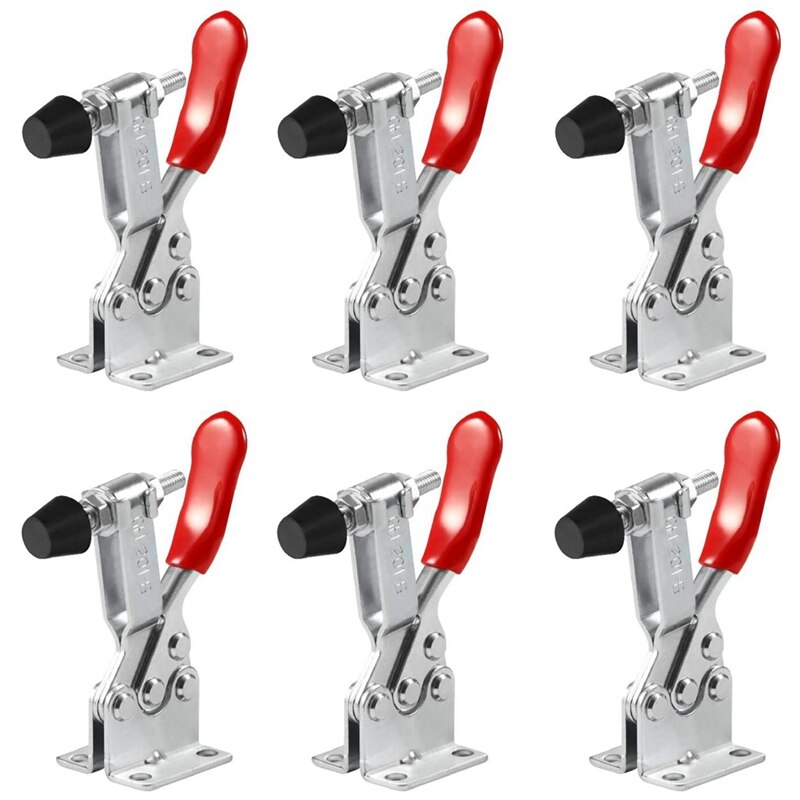 6 PCS Hand Tool Toggle Latch Clamp 201B,220 Lbs Holding Capacity Horizontal Clamp Horizontal Quick Release Toggle Clamp: Default Title