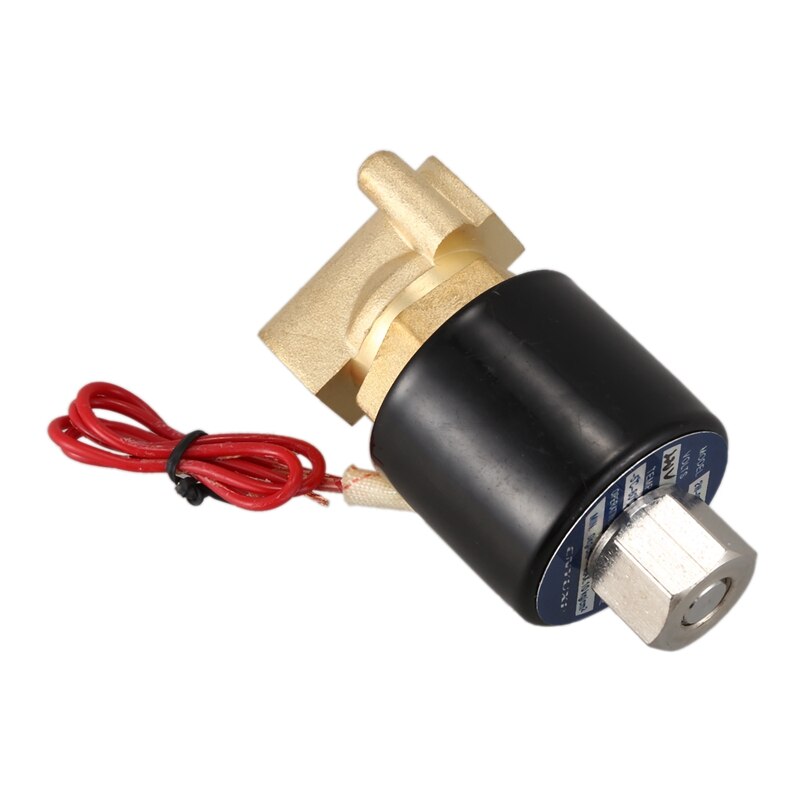 Válvula Solenoide eléctrica de latón normalmente abierta N/O, válvula neumática de 220V para agua, aceite y Gas