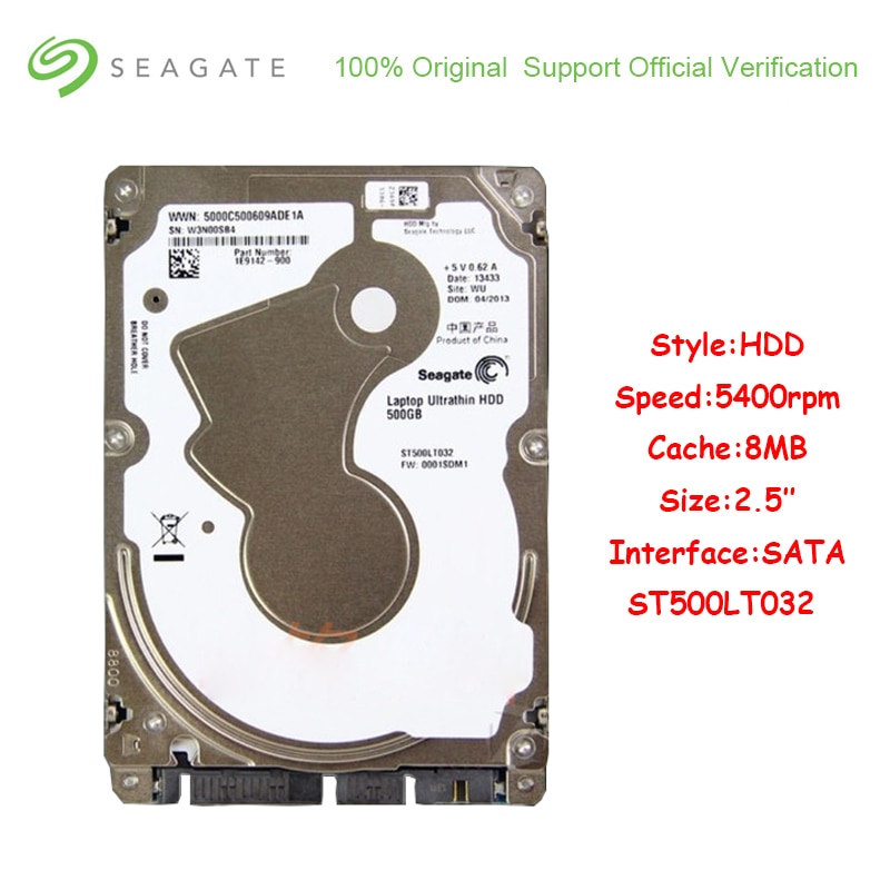 Gloednieuwe Seagate 500 Gb Harde Schijf Schijf Voor Laptop 5400RMP 16 Mb Cache 2.5 Inch Sata 2.0 Interface Dikte 5 Mm Interne Hdd