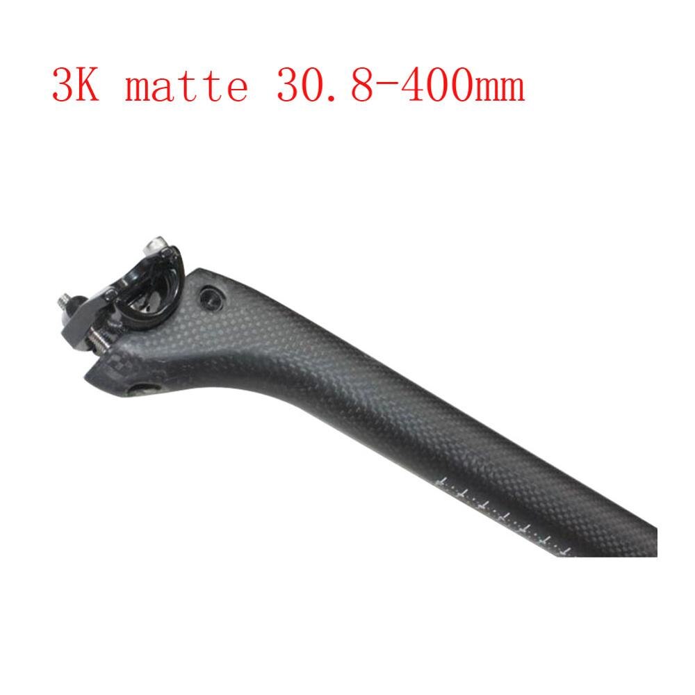 CSC carbon fiber seatpost bicycle seatpost mountain road bike seat post tube 3k finish 27.2/30.8/31.6*350/400 cycling parts: 3K Matte 30.8x400mm