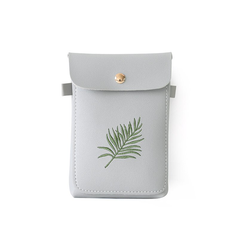 Cute Mini Crossbody Bags for Women Embroidery Leather Girls Shoulder Bag Women Bag Portable Phone Bag