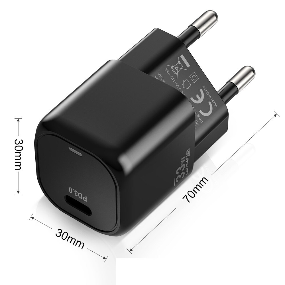 Electop 33W Usb C Gan Charger Met Led Fast Charger Pps Pd 3.0 Type C Fast Charger Voor Iphone 13 12 11 Samsung Laptop Adapter