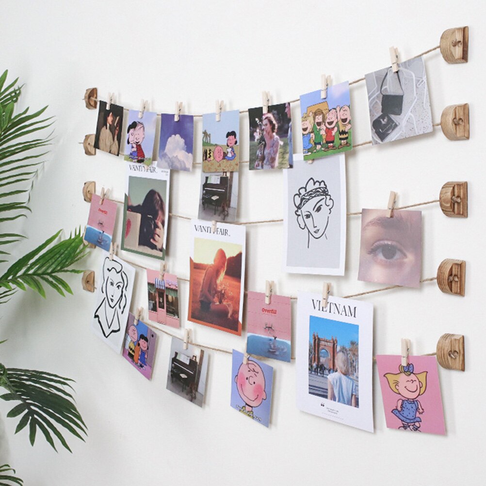 1 Set Hanging Photo Display DIY Picture Frames Collage Room Wall Decoration