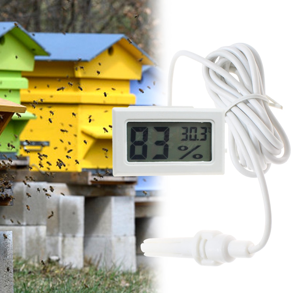 Beehive Digital Hygrothermograph With Sensor Hygrometer Thermometer Bee Hive Keeping Beekeeping Tools For Beekeeper Supplies