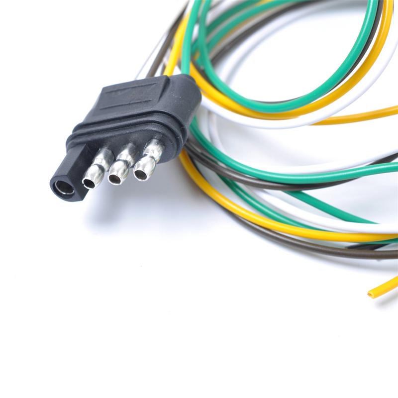 100cm 4-Way 4-Pin Trailer Wire Extension Flat Connector Plug and Socket Trailer Wiring Harness