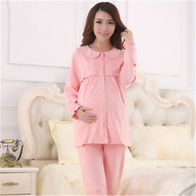 Zwangerschap Kleding Moederschap Dragen Winter Camisa De Dormir Moeder Herfst Breasfeeding Verpleging Pyjama Vrouwen Kleding: B / XXL