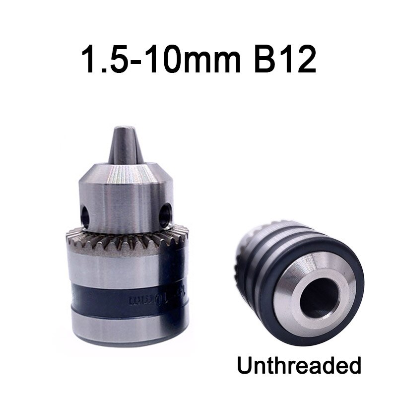 1 kpl 1.5-10mm b12 3/8 kierre istukan muunnos poraistukka 1/2 m12 x 1.25 jakoavain sähköporaksi avaimeton 3 leukaistukka: 1.5-10mm b12