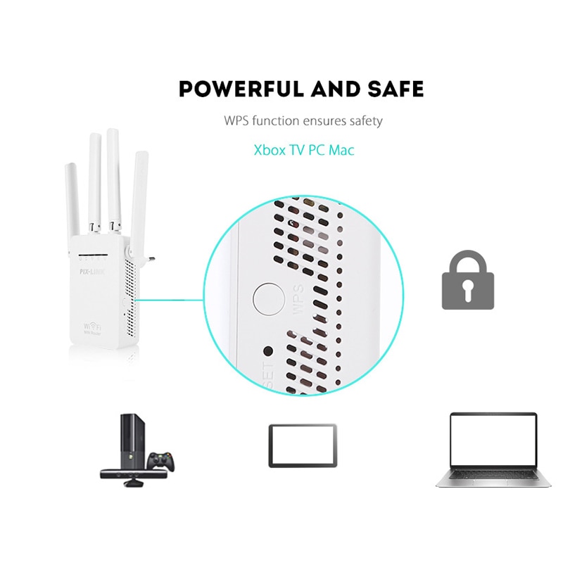 WiFi Extender Range Signal Booster Wireless Networks Web Repeater Dual-Band DU55