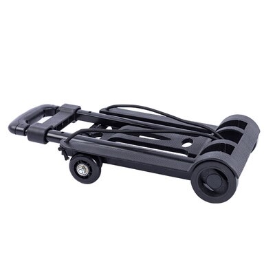 Portable Folding Hand Truck 360-degree Swivel Wheels Trolley Push Luggage Cart Foldable Dolly Equipment Carrier 120 Ibs Capacity: with 4 wheels Small