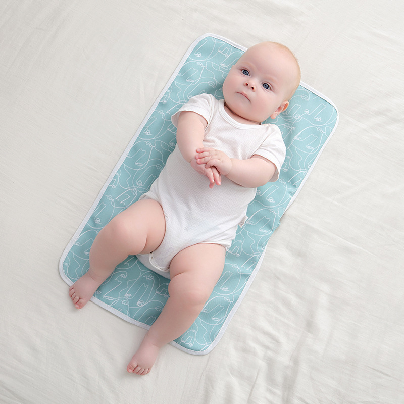 60*35cm Neue Baby Windel Ändern matt wiederverwendbar Windel Kleinkind Waschbar Wasserdichte Matratze gestreift drucken freundlicher Spiel Boden matten