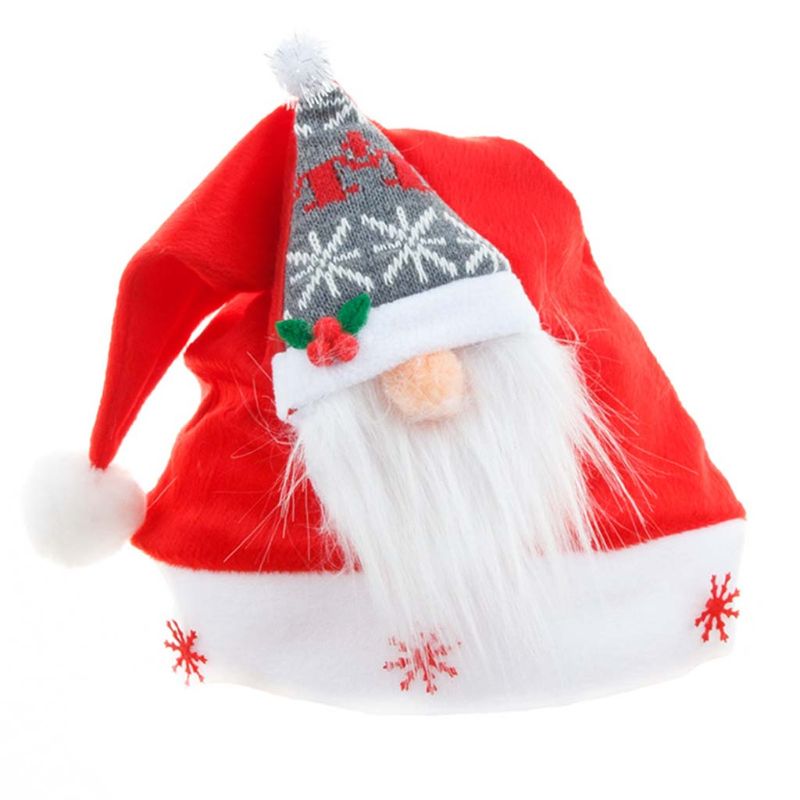 Gorro navideño de Gnomo sueco, gorro de muñeco de Papá Noel, gorro Unisex para y vacaciones, decoración del hogar E15B: C