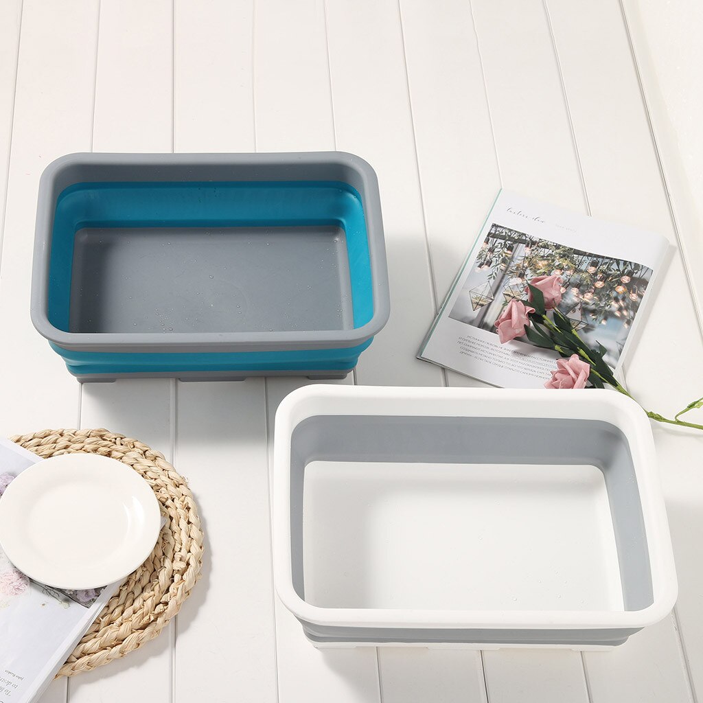 Foldable Basin Simple Life Folding Bucket Portable Camping Fishing Car Washing Tool Wash Basin Outdoor Camping