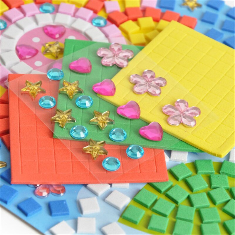 12 stili Possono Essere Scelgono Lotto 3D Mosaici Di Puzzle Creativo Sticker Gioco Animali di Trasporto Arti Del Mestiere per I Bambini Giocattolo Educativo giocattolo