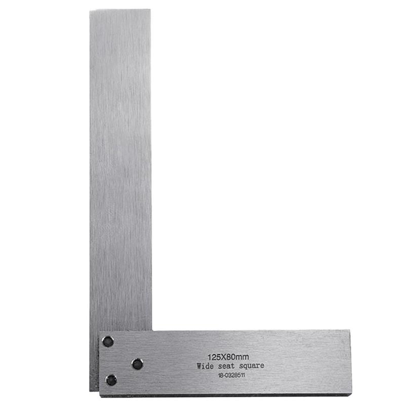 Machinist Square 90 Degree Right Angle Ruler Measuring Auxiliary Tools for Engineer Precision Measure 80x50mm 100x63mm 125x80mm: 125x80mm