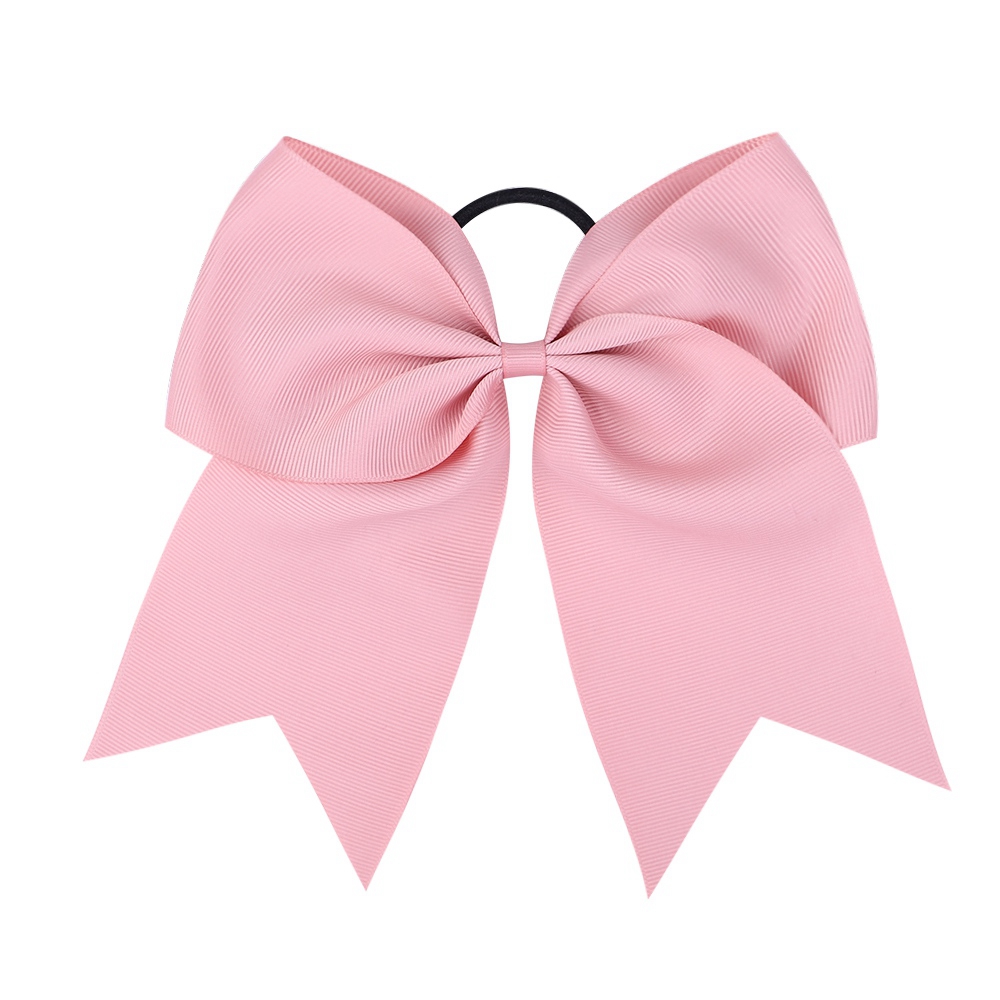 1 unidad de diademas con lazo grande de 6 pulgadas para niña, lazos elásticos para el cabello de Color sólido, cinta para el cabello con lazo, bandas de goma, decoración para la cabeza: Champán