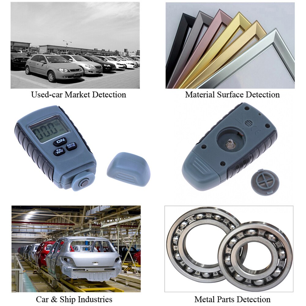 Coating Thickness Gauge LCD Digital Paint Thickness Meter Tester LCD Display Paint Measure Tester Tool Instruments