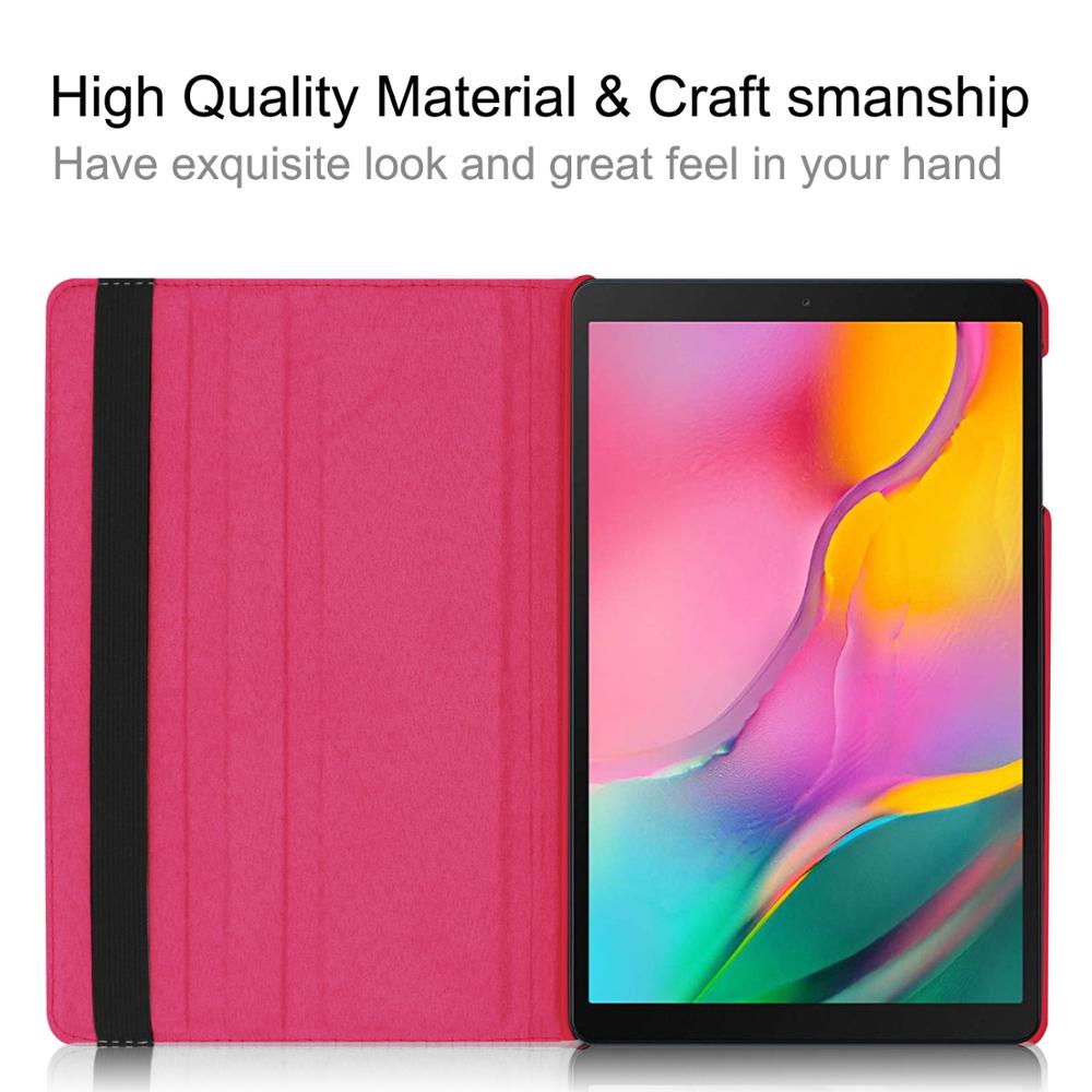 Sm -t510 sm-t515 rotatie tablethoes voor samsung galaxy tab  a 10 1 hoesje, hoesje voor samsung tab  a 10.1 hoesje