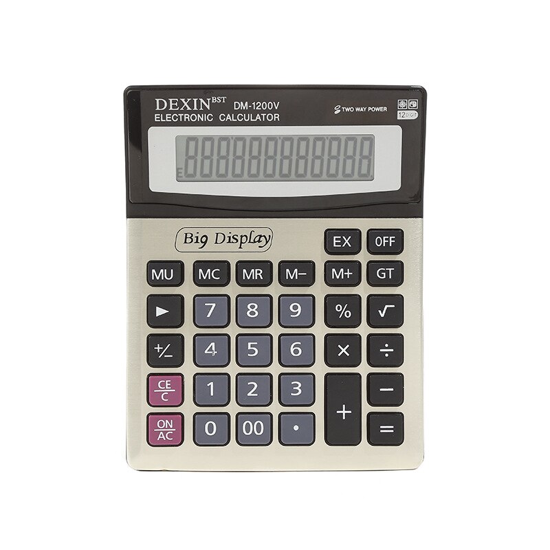 1Pcs 12 Digits Electronic Calculator Large Screen Desktop Calculators Home Office School Calculators Financial Accounting Tools
