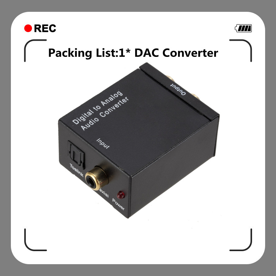 DAC Digital to Analog Audio Converter Optical Fiber Toslink Coaxial Signal to RCA R/L Audio Decoder SPDIF ATV DAC Amplifier: Converter only