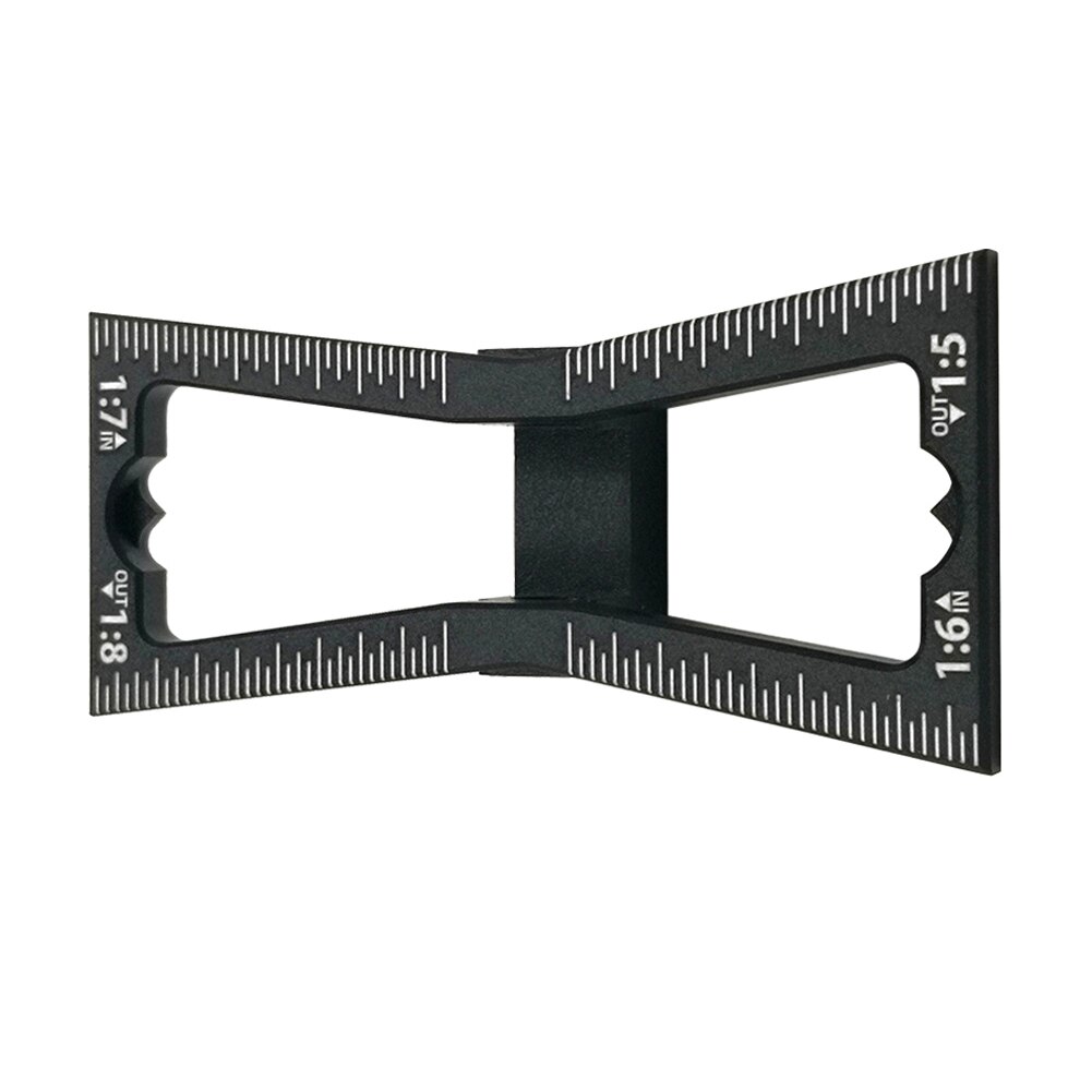 Aluminum Alloy Dovetail Marker Template Scale Dovetail Gauge Guide Tool for Hand Cut Wood Joints Scriber Woodworking Tools