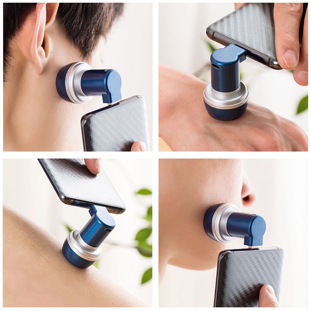 YMY Portable Magnetic Suction Phone Razor by USB Powered Electric Shaver Hair Remover Mini USB Gadgets