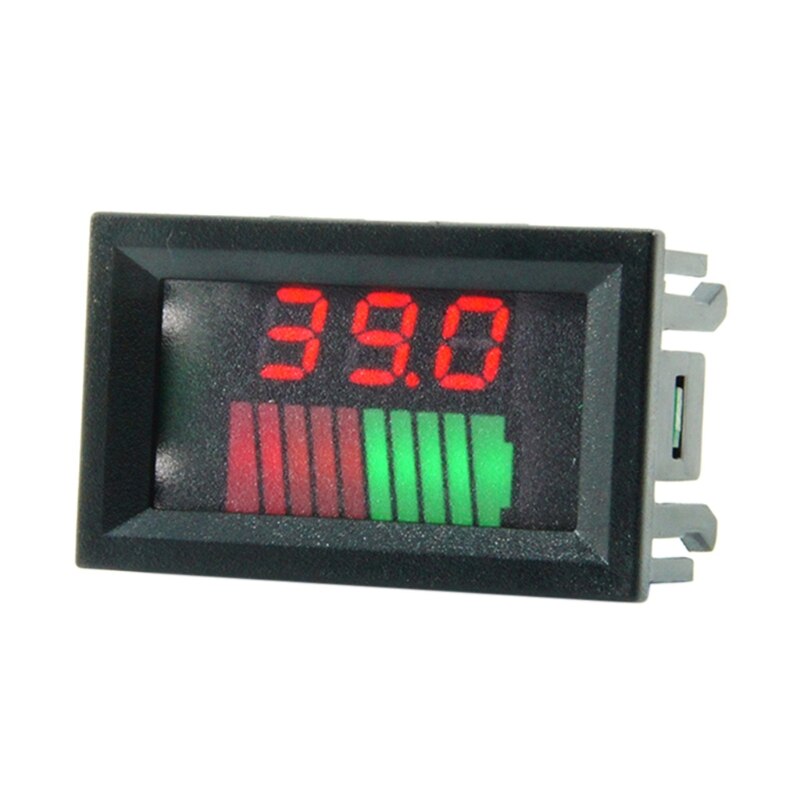 Indicateur de niveau de Charge de batterie au plomb, testeur de capacité de batterie, voltmètre 12V 24V 36V 48V 72V: red 24V 48V 72V