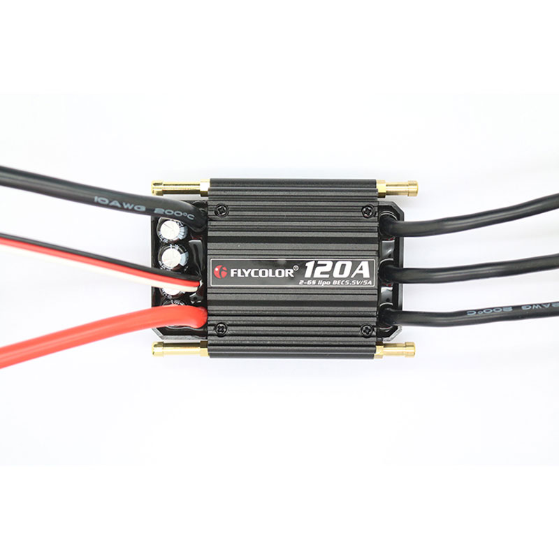 Controlador de velocidade esc flycolor 150a 120a 90a 70a 50a suporte esc sem escova 2-6s lipo bec 5.5v/5a para barco rc f21267/71f: Borgonha