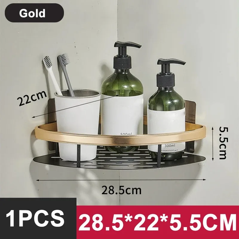 Badkamerplank Keuken Opberger Aluminium Legering Shampoo Rek Douche Plank Badkamer Accessoires Geen Boorplank: Army Green