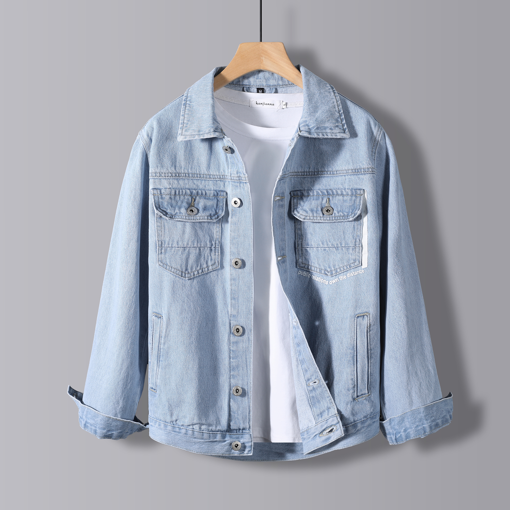 Veste en Denim grande taille pour homme, tendance, ample, printemps-automne,