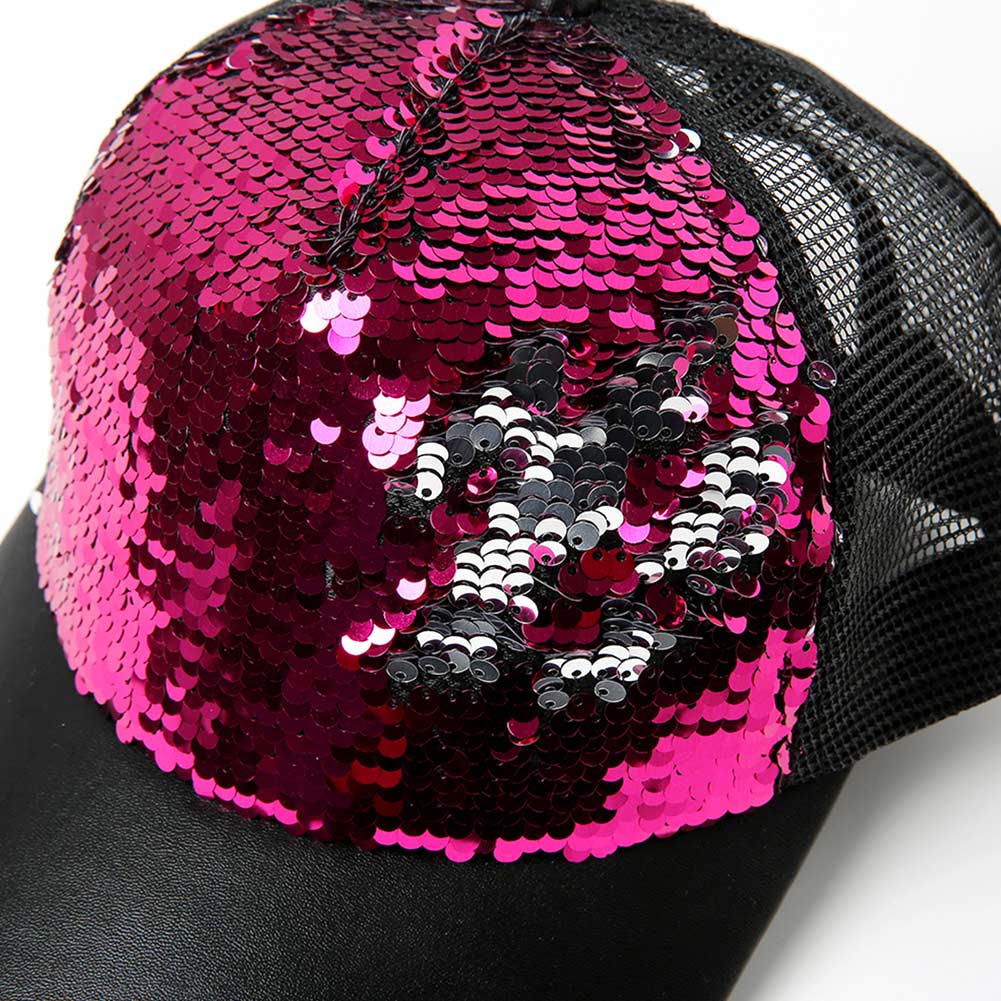 Été femmes casquettes de Baseball paillettes maille casquette réglable sport Shinning chapeaux NIN668