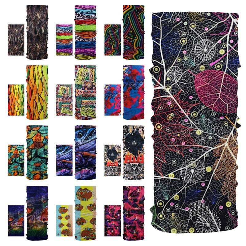 Multifunctionele Polyester Sjaals Gezicht Stofmasker Outdoor Sport Bandana Neck Gaiter Camping Fietsen Hoofddeksels Wandelen Magische Sjaal