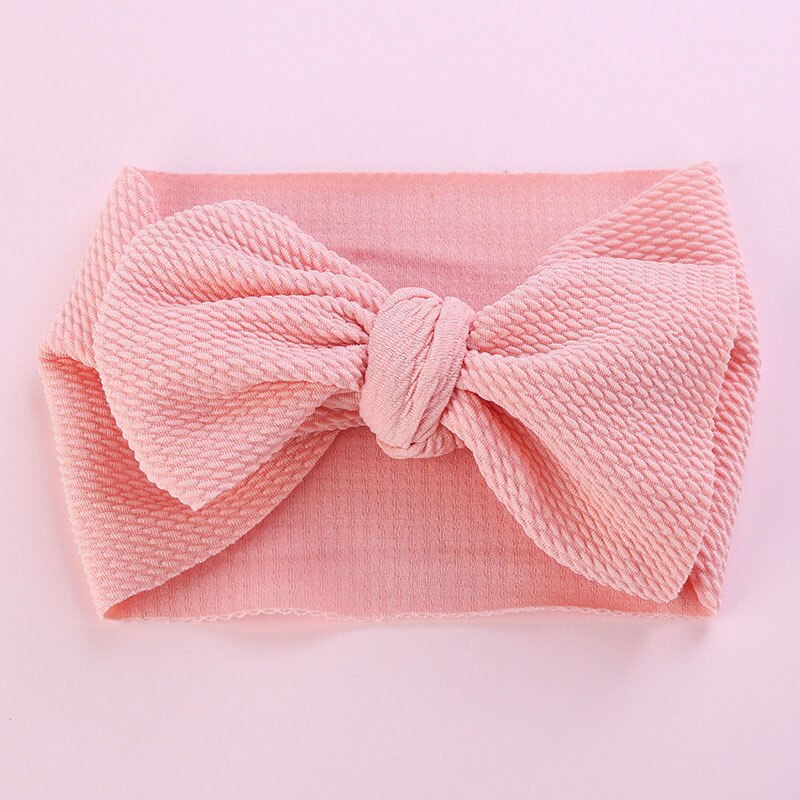 Mooie Big Bows Baby Hoofdband Baby Effen Kleur Haarbanden Zachte Knoop Meisje Haarband Baby Haaraccessoires Tulband: style 1