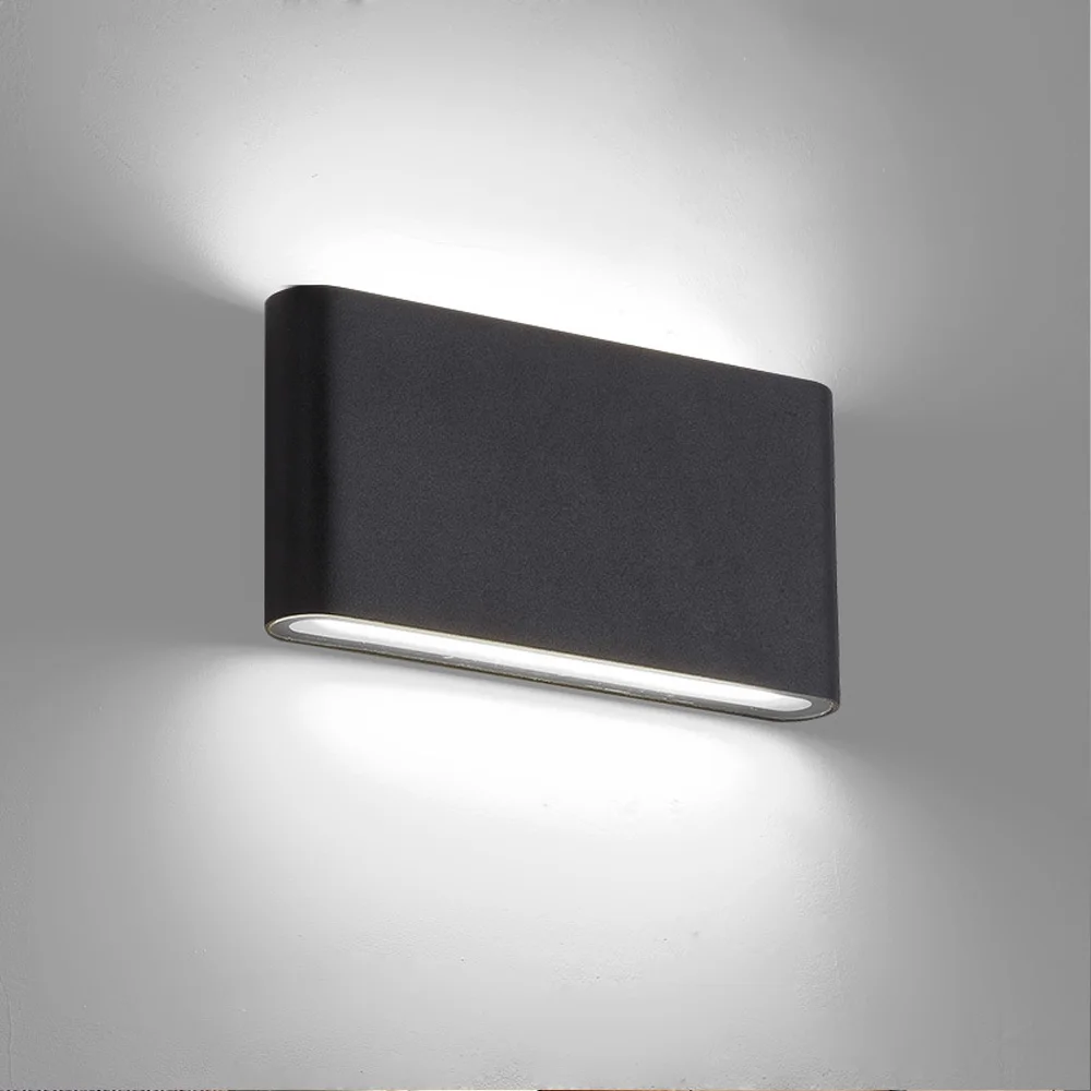 6w indendørs/udendørs universel væglampe vandtæt havebelysning indendørs soveværelse stue lampe aluminium  ac86-265v