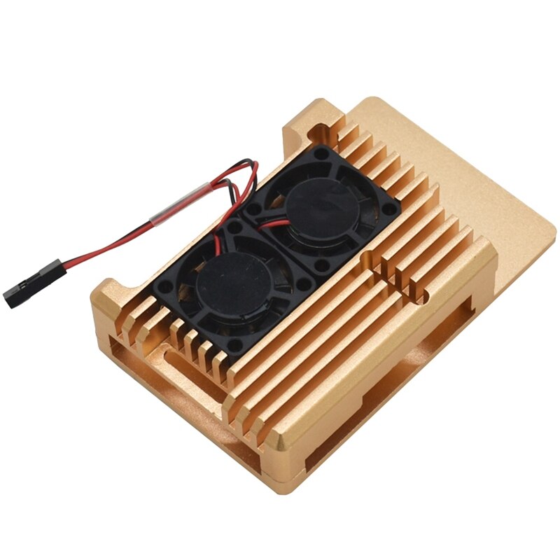For Raspberry Pi 3 Model B+ Cooling Shell Metal Alloy Aluminum Case Radiator Fan