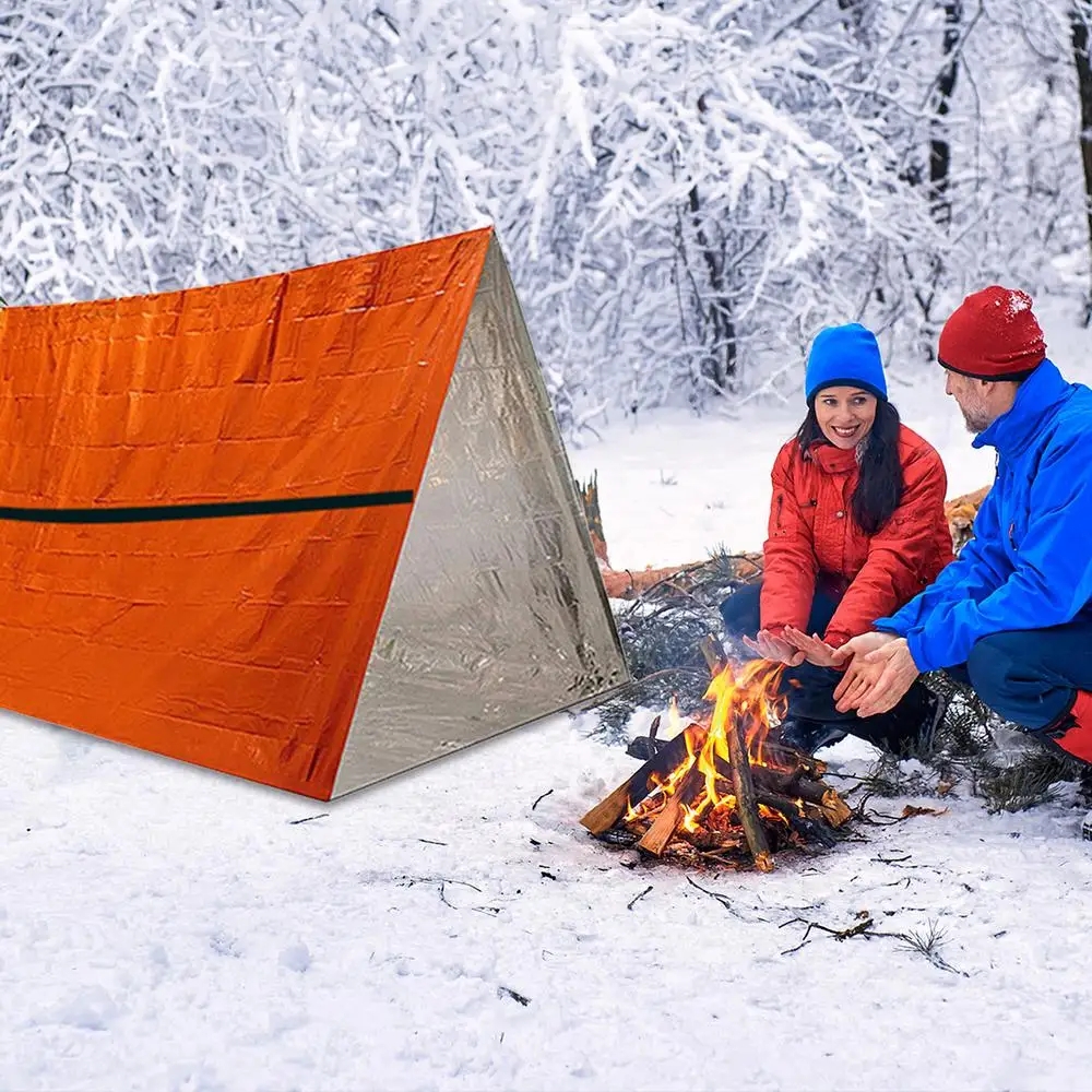Lichtgewicht 2-persoons tunneltent - waterdicht PE-materiaal - perfect voor wandelen en backpacken