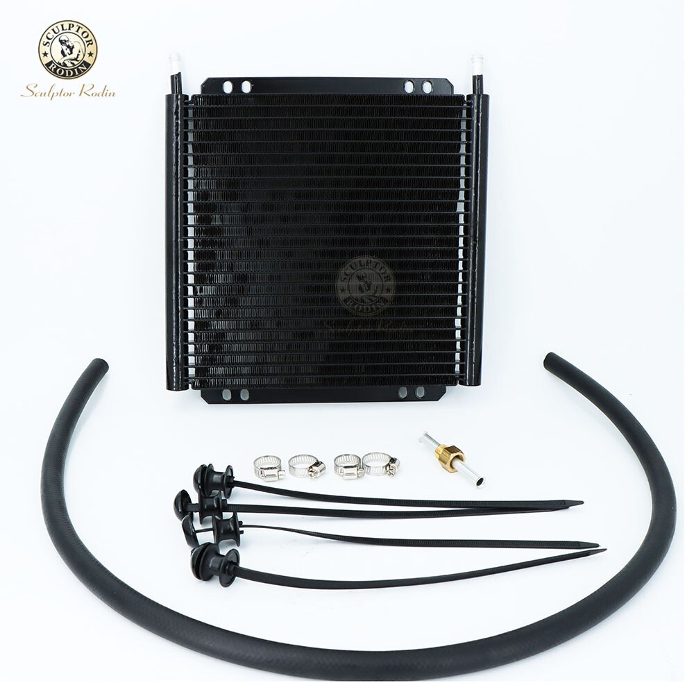 Oil Cooler Aluminum Transmission Oil Cooler 26Row Automatic Stacked Plate Oil Cooler Radiator: Default Title